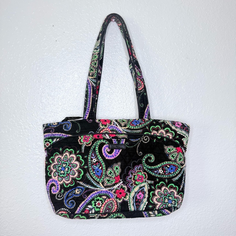 Vera Bradley Boho Retired Kiev Paisley Floral Quilted Medium Shoulder Tote Bag